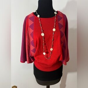 Fever Red and Purple Women's Sweater